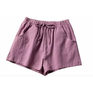 Linnen Dames Short Korte Broek - Roze - one size