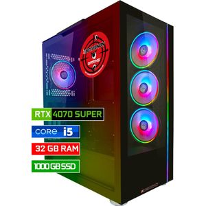 ScreenON - Game Computer / Gaming PC - Intel Core i5 - 1TB M.2 SSD - 32GB RAM - RTX 4070 Super - Windows 11