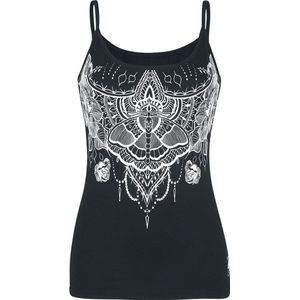 Black Premium by EMP Zwarte top met print - Dames - 3XL