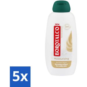 Borotalco - Douchegel - Moisturizing - Vanilla & Oat - 250 ml - Bulkverpakking - 5 stuks