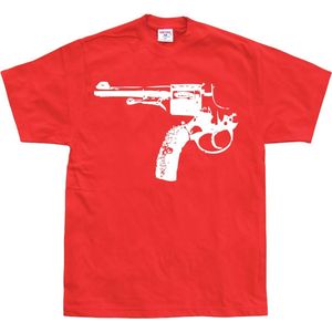Hybris Reversed Revolver T-Shirt SH-1-15173-H14-2 Red-M
