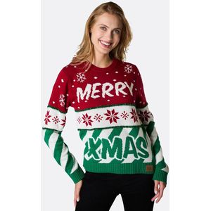 SillySanta Foute Kersttrui (maat XS) - Merry XMas Design - Kersttrui dames XS / heren XXS - Kerstcadeau volwassenen - 100% Acryl dus Kriebelt niet