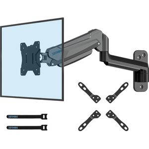 Monitor Muurbeugel 13-42 Inch met VESA Extension Kit - PC-Monitor en TV tot 9 kg - Volledig Instelbaar - Gasveer Kantelbaar en Draaibaar - Hoogte Verstelbaar - MAX. VESA 200 x 200 mm