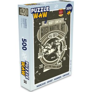 Puzzel Mancave - Sport - Mannen - Vintage - Legpuzzel - Puzzel 500 stukjes