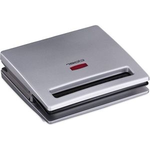 Sandwichmaker voor 2 sandwiches - diagonaal gesneden - 900 W - handgreepvergrendeling - Kontrolelampje - zilver