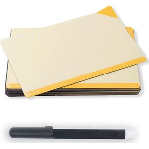 Rewrities Notes - 24 Gele Dry Erase Magnetic Cards 10 x 15 cm -  Herbruikbare Notes voor Taken, Planning, Projecten, Organisatie