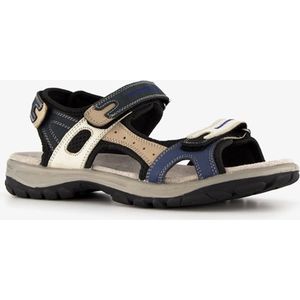 Hush Puppies leren dames sandalen beige blauw - Maat 41