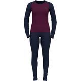 ODLO Set ACTIVE WARM ECO Special Set Vrouwen Thermoset - Diving Navy, Pickled Beet - Maat L