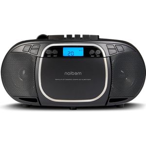 Stereo Geluidssysteem - CD-speler MP3 cassette draagbaar - FM-radio AUX - zwart cassette speler