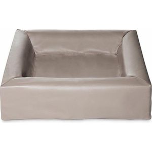 Bia Bed - Kunstleer Hoes - Hondenmand - Taupe - Bia-2 - 60X50X12,5 cm
