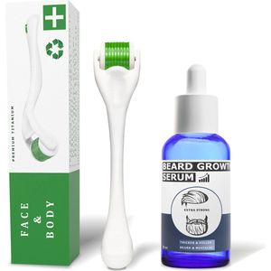 Baardgroei kit - Baardroller & Baardgroei serum (30 ml) - klinisch bewezen
