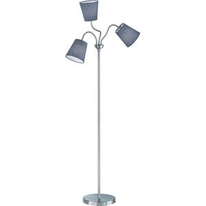 REALITY Leuchten noukie - Vloerlamp met flexarm - 3 lichts - H 140 cm - Staal
