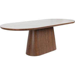 Feliz Lifestyle Almira Eettafel - Ovaal - Hout Wit/Bruin Donker