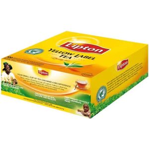 Thee lipton yellow label zonder envelop 100x1.5gr | Doos a 100 stuk