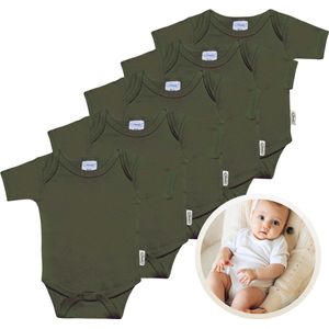 Funnies Rompertjes 5-Pack Forest - 50-56 - Set van 5 Zachte Babyrompers / Boxpakjes / Babybody's - Gemaakt van Comfortabele en Ademende Stoffen - Perfect voor Dagelijks Gebruik bij Baby’s - Makkelijk aan en uit te trekken en Wasmachinebestendig