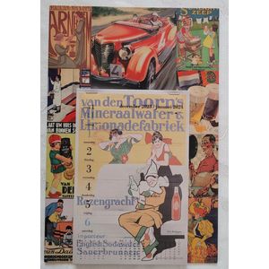 LIBOZA - Week-wandkalender 2024 - Retro - bomvol kleurige retroafbeeldingen - Genot voor het oog - Met Eco Pen - Veel schrijfruimte - Ophangbaar - Stevige kartonnen achterkant - Cadeau - Sinterklaas - Kerstmis – Verjaardag