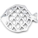 Riviera Maison Pannenonderzetter Zilver hittebestendig aluminium - Fish Trivet Trivet in vorm van vis