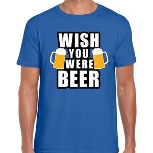 Oktoberfest Wish you were BEER drank fun t-shirt blauw voor heren - bier drink shirt kleding / outfit S