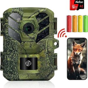 Equivera Wildcamera met Nachtzicht - Wildcamera - Wildcamera voor Buiten - Jachtcamera - Bewegingssensor - Nachtzicht