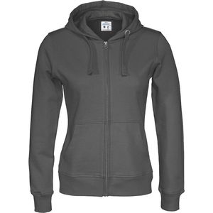 Cottover HOODIE FULL ZIP LADY - GOTS GECERTIFICEERD 141009 - Antraciet - 3XL