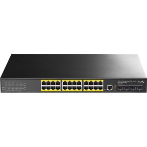 Cudy GS5024PS4 Switch - Managed L3 - 24 Poorten - PoE - Zwart
