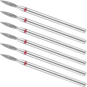 6-delige nagelfrees bitset: diamant & hardmetalen freesbits voor mani & pedi, nagelfrees bits voor nagels en gel - praktische opbergdoos