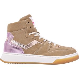 Vingino Senne Min Premium Hoge sneakers - Meisjes - Camel - Maat 32