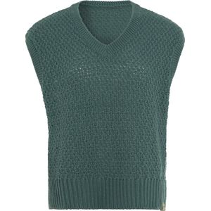 Knit Factory Luna Spencer Dames - Debardeur voor dames - Mouwloze trui - Dames Trui - Trui zonder mouwen - Laurel - 36/38