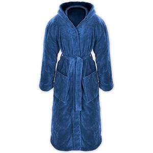 Knuffelzachte fleecebadjas voor dames en heren met capuchon maat S-XXXL met Oeko-Tex Standard 100 flanelfleece