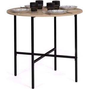 Eettafel Detroit rond, 2-4 personen, industrieel design, 80 cm