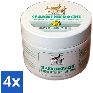 4 x Goldline - Bodycrème - Slakkenkracht - Huidverzorging - Verzachtend - 250 ml - Lichaamscrème - Slakkenkracht - Huidverzorging - Verzachtende Crème - Anti-aging