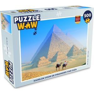 Puzzel Kamelen voor de piramides van Giza - Legpuzzel - Puzzel 500 stukjes