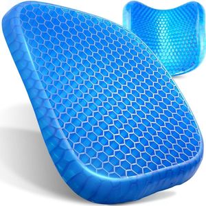 Comfort Seat Cushion - Orthopaedic Chair Cushion with Gel Ergonomic Design for Office Chair and Car - More Seat Comfort with Thick Gel