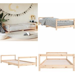 vidaXL Kinderbedframe 90x190 cm massief grenenhout - Kinderbedframe - Kinderbedframes - Kinderbed - Peuterbed