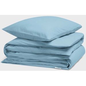 Yumeko - Dekbedovertrek - Blauw - Percal Katoen - 140x220 cm + 1/60x70 cm