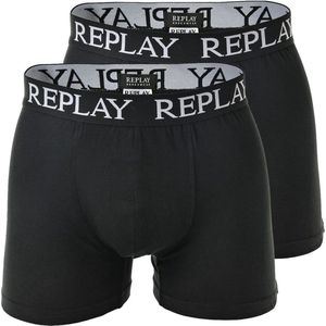 Replay - boxershort heren - 2 stuks - zwart - maat L - onderbroeken heren - Cadeau