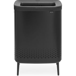 Brabantia Bo Hi Wasmand - met Deksel - 2 x 45 l - 2 Vakken - Matt Black