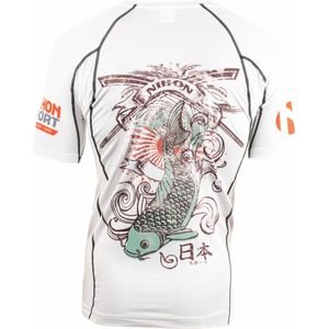 Nihon Thermoshirt Rashguard Samurai Heren Wit Maat Xs