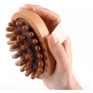 Massage - Massage apparaat - Houten massage kam - Houten massage apparaat - Houten meridiaandrukborstel - Anti-cellulitisborstel voor het lichaam - Etherische olie spa-luchtkussen meridiaanmassage - Lichaam - Knie-Handmassage