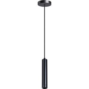 Hanglamp Miller | 1 lichts | zwart | metaal | Ø 4,5 cm | in hoogte verstelbaar tot 200 cm | eetkamer lamp | modern / sfeervol design