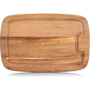Zeller Snijplank - acacia hout - met sapgroef - 32x21x1,5 cm - serveerplank