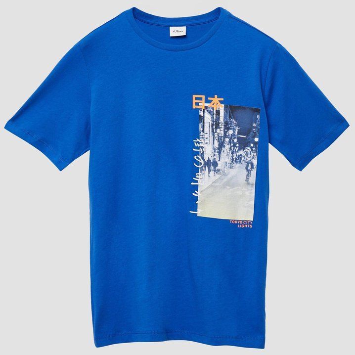 s.Oliver - T-Shirt - Katoenen Jersey - Met Opvallende Print