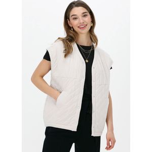 10DAYS Quilted Fleece Vest Blazers Dames - Beige - Maat XS