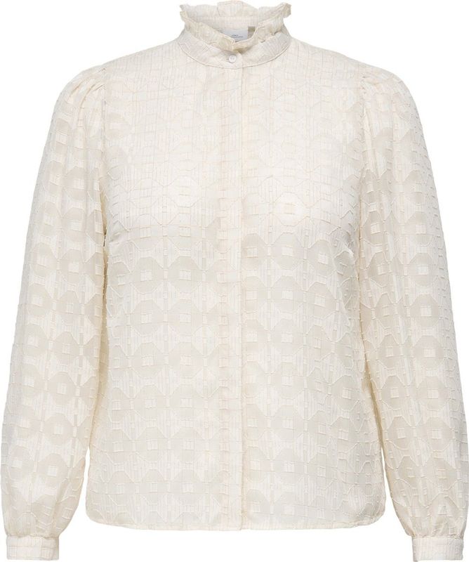 Carchloey - Overhemd - Lange Mouwen - Regular Fit - Ruches en Glitterdetail