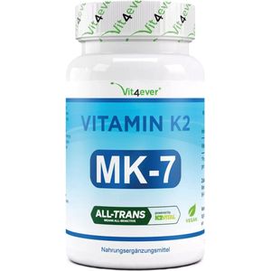 Vitamine K2 - 365 tabletten - Hoogwaardige grondstof: Echte K2 met 99,7+% All Trans MK7 (K2VITAL® by Kappa) - Hooggedoseerd - Veganistisch - Vit4ever