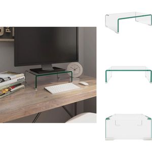 vidaXL Tv-kast - Tv-kasten - Tv-standaard - Tv-standaarden - Tv-meubel/monitorverhoger transparant 40x25x11 cm glas
