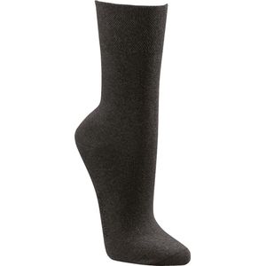 Katoenen sokken – 3 paar – zwart – zonder elastiek – zonder teennaad – maat 43/46