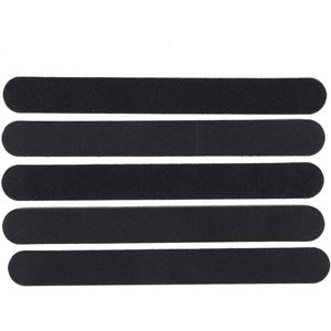 Nail File 5Pcs Double Sided Round Head Voor Salon Nail Art - Zwart Schuur- en Polijstgereedschap - Stevig en Slijtvast