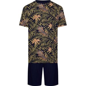 Pastunette Shortama Tropical - Katoen - Blauw - Print - Maat S