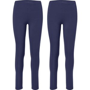 Merry Style Dames Leggings - Sport - Vrijetijdsbroek - Lang - Katoen - Sporbroek - 2-Pack -MS-MS10-198-LE-2B - Donkerblauw/Donkerblauw - XS